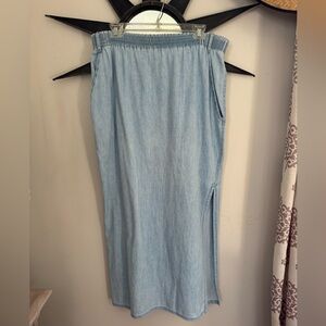 Vintage denim maxi skirt
